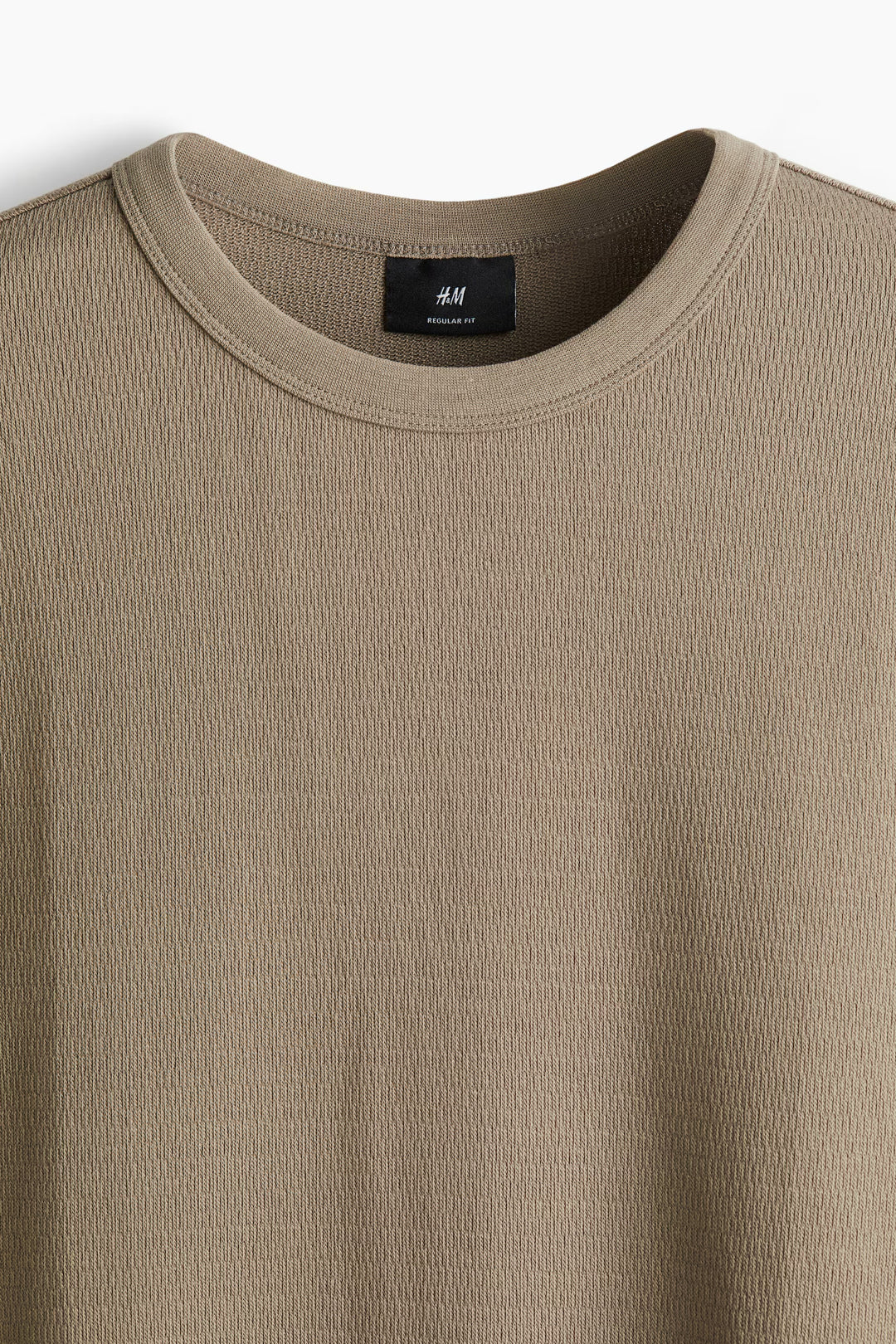 H&M Regular Fit Waffled T-Shirt