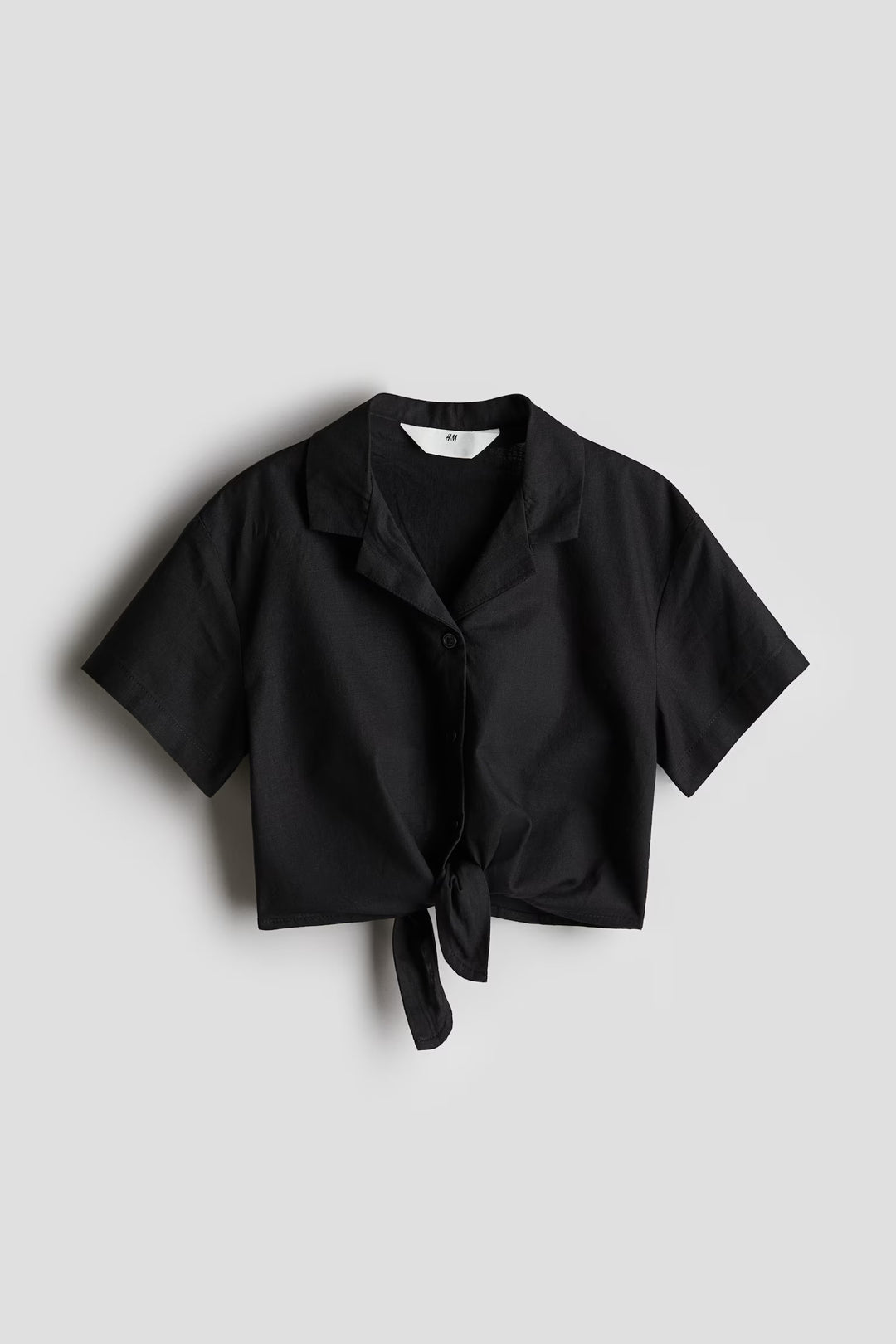 H&M Knot-Detail Cropped Shirt