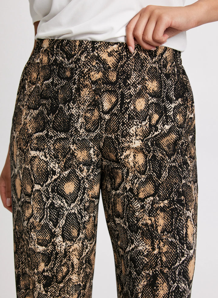 LAURA Olivia Snake Print Wide-Leg Pants