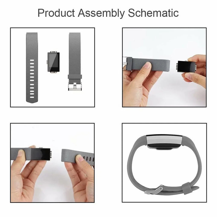 POY Fitbit Charge 2 Bands Adjustable Replacement Small Wristbands Band for Fitbit Charge 2 (Small, Gray)