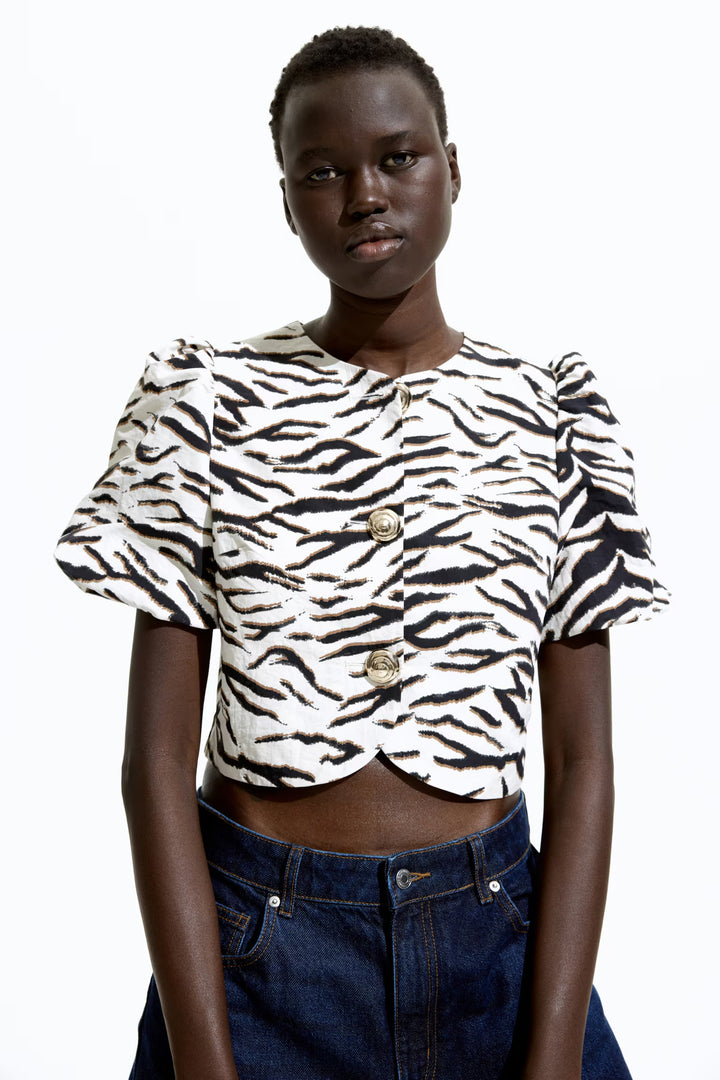 H&M Puff-Sleeved Blouse