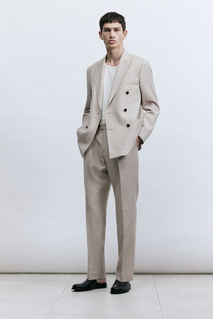 H&M Regular-Fit Wool-Blend Double-Breasted Jacket