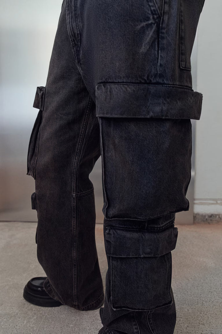 H&M Bootcut Loose Cargo Jeans