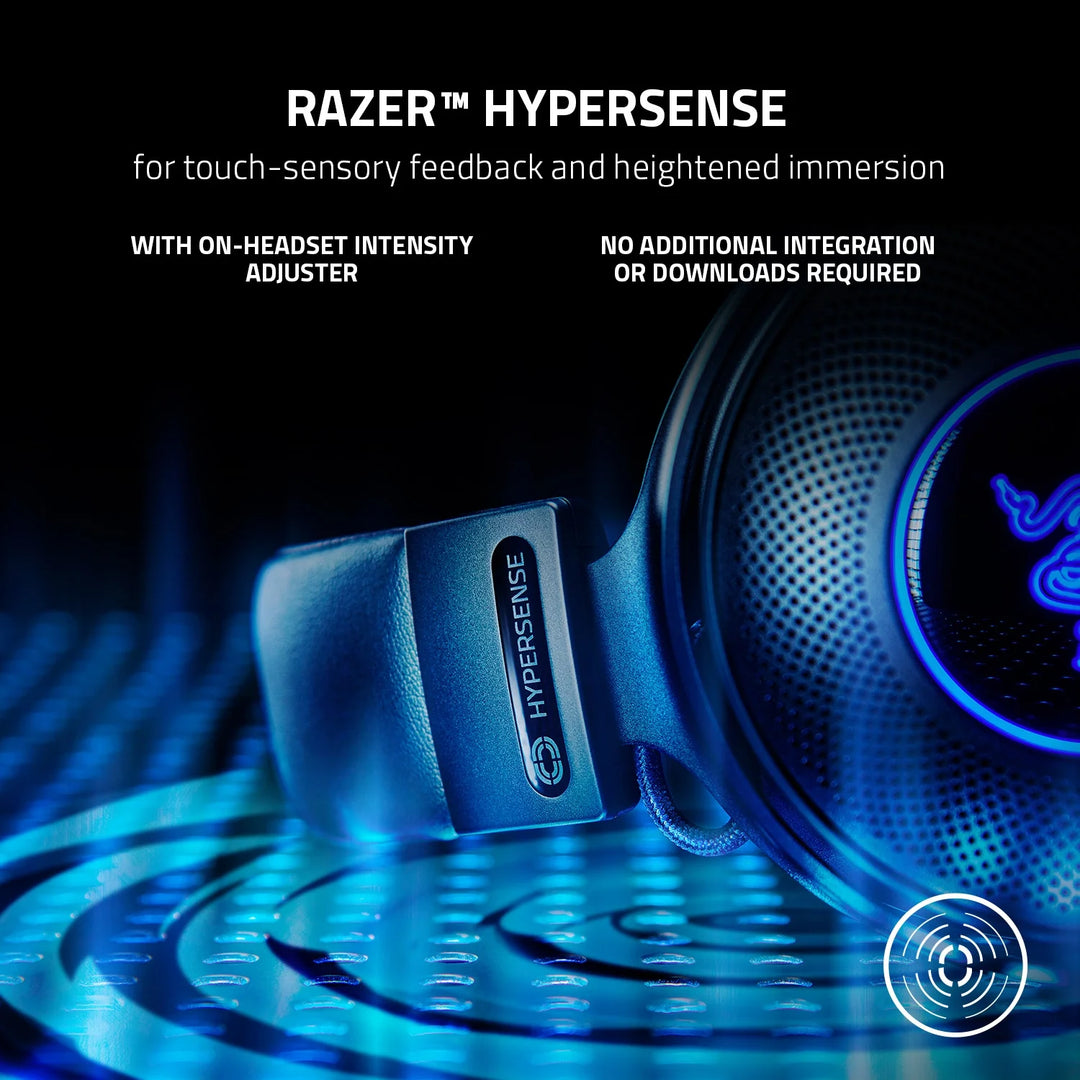 Razer Kraken V3 Pro Wireless Gaming Headset for PC, 2.4GHz, Haptics, Chroma RGB, 368g, Black