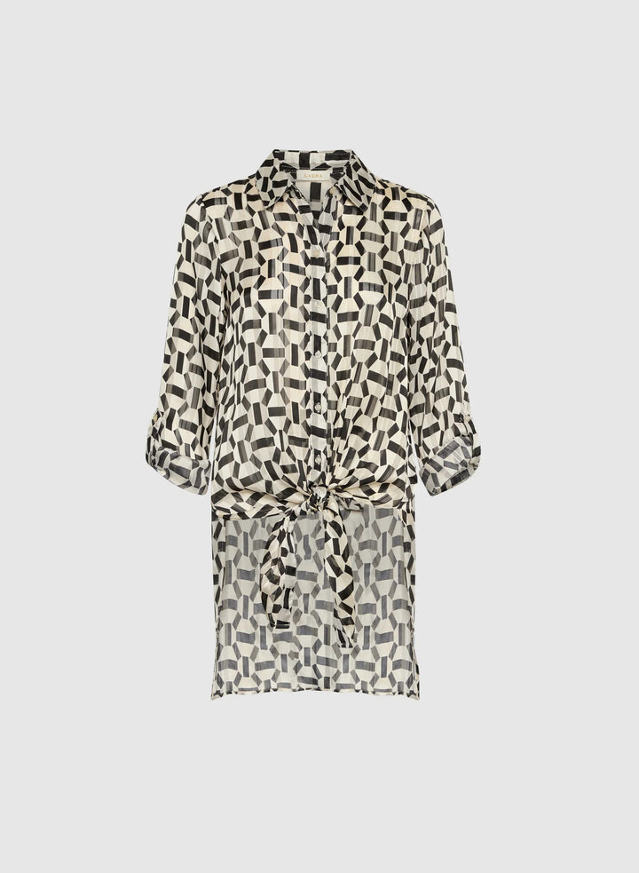 LAURA Geometric Print Blouse