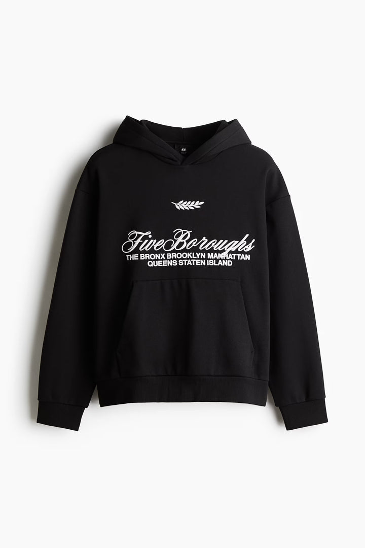 H&M Loose-Fit Printed Hoodie