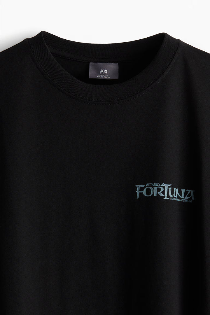 H&M Loose Fit Printed T-shirt