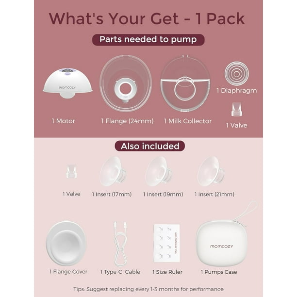 Momcozy M5 Hands Free Breast Pump, Wearable Breast Pump with 3 Modes & 9 Levels