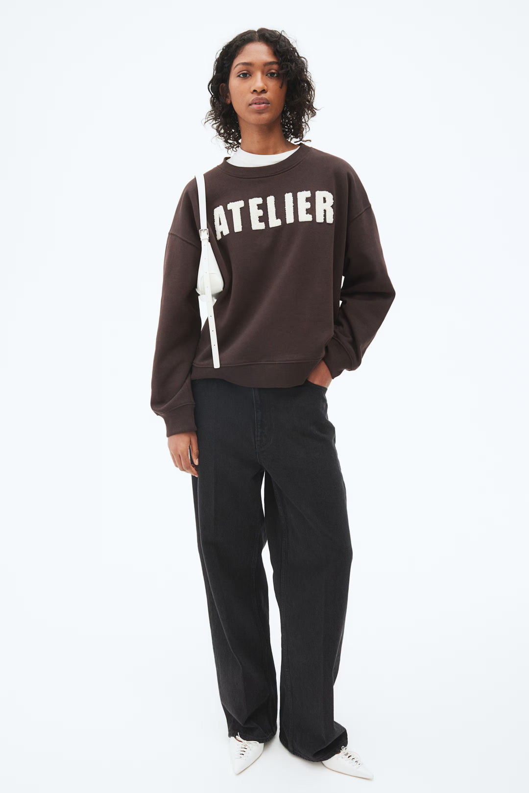 H&M Sweatshirt with Text Motif