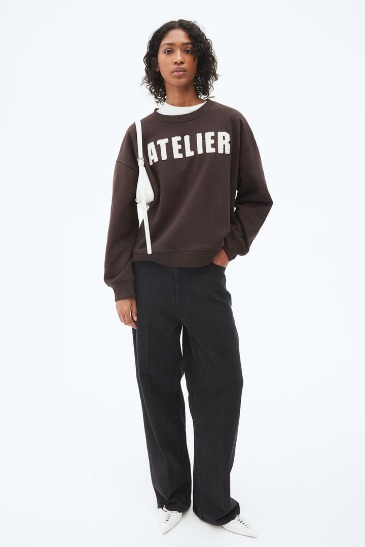 H&M Sweatshirt with Text Motif