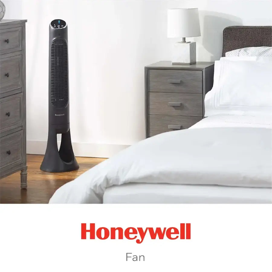 Honeywell - QuietSet Oscillating Whole Room Tower Fan HYF290B - Black