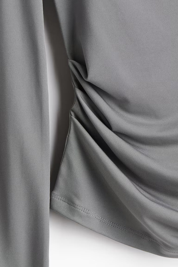 H&M DRAPED JERSEY TOP