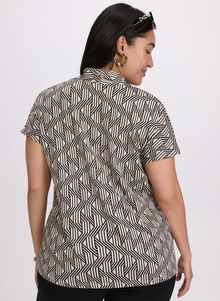 LAURA Geometric Print Top