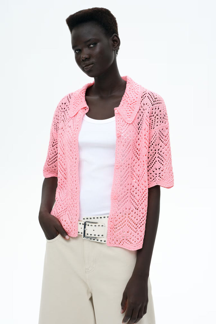 H&M Short-Sleeved Pointelle-Knit Shirt