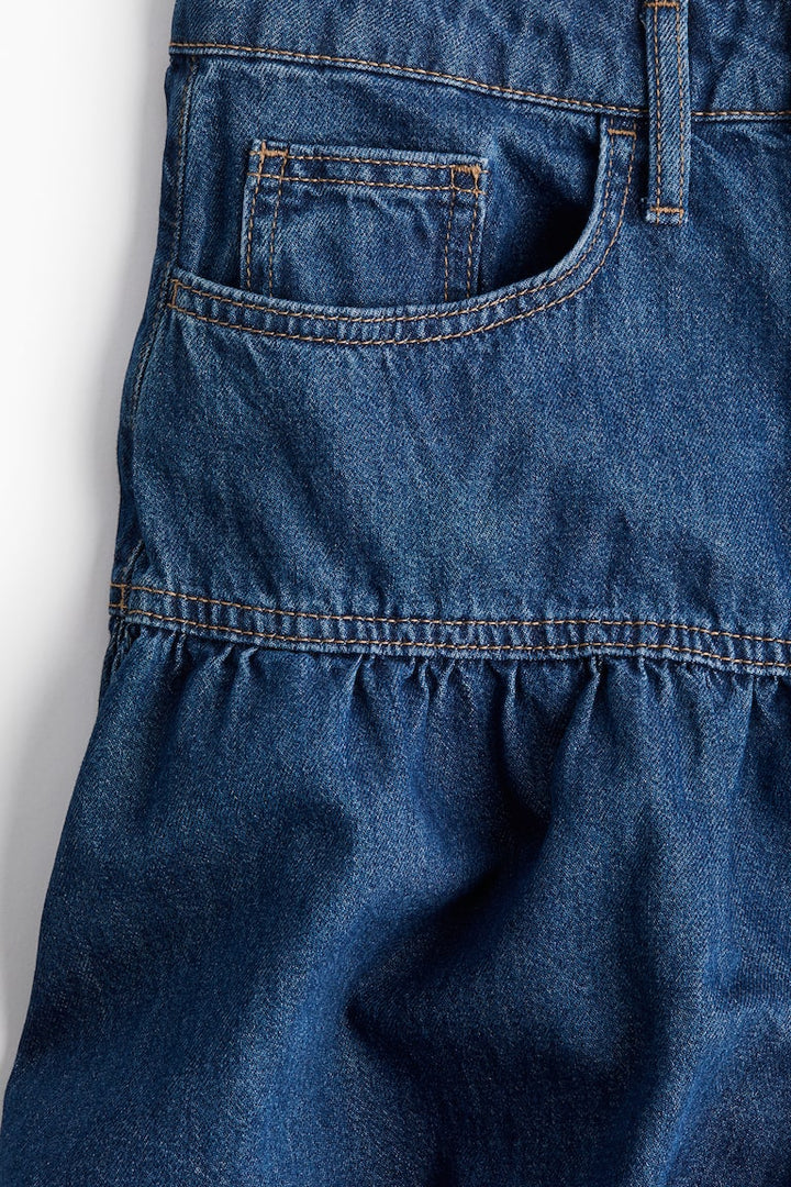 H&M Flared-Hem Denim Skirt