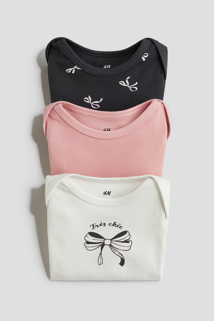 H&M  3-pack Printed Jersey Bodysuits