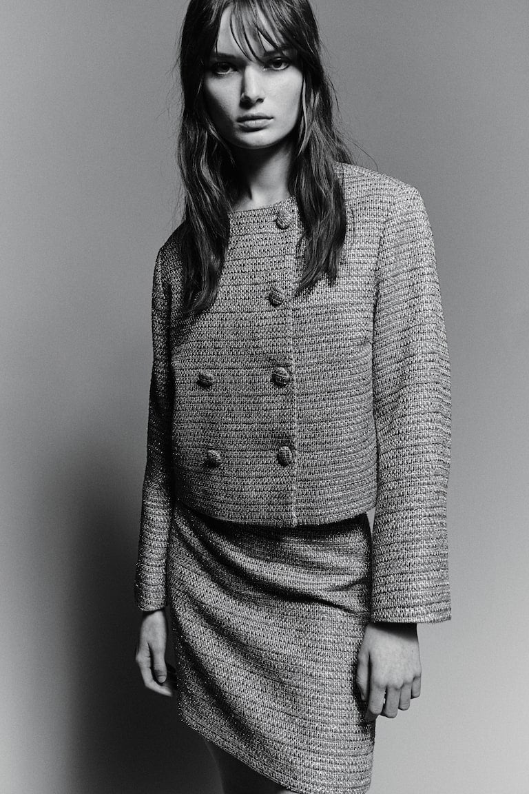 H&M Bouclé Mini Skirt