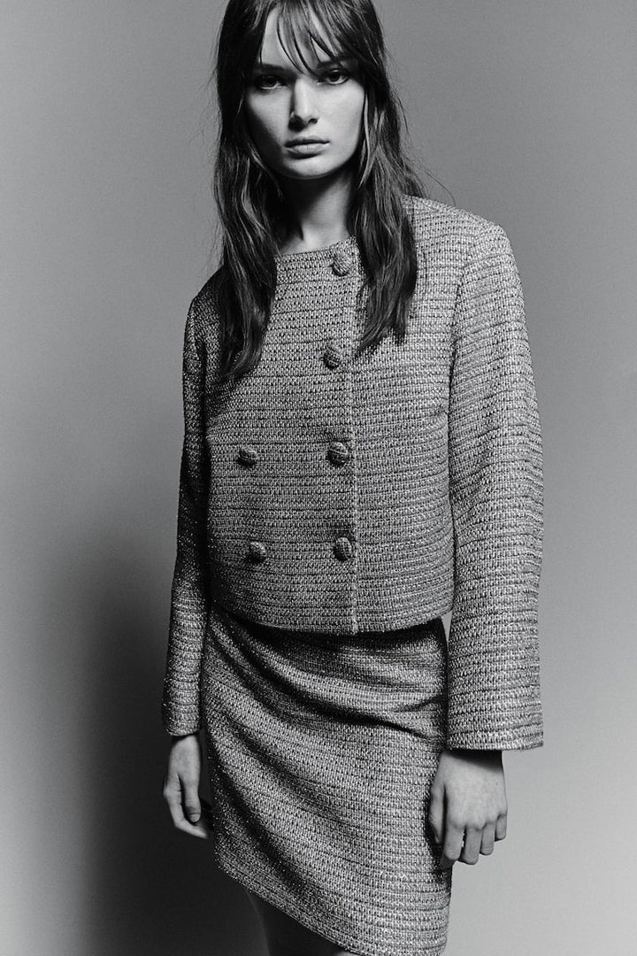 H&M Bouclé Mini Skirt