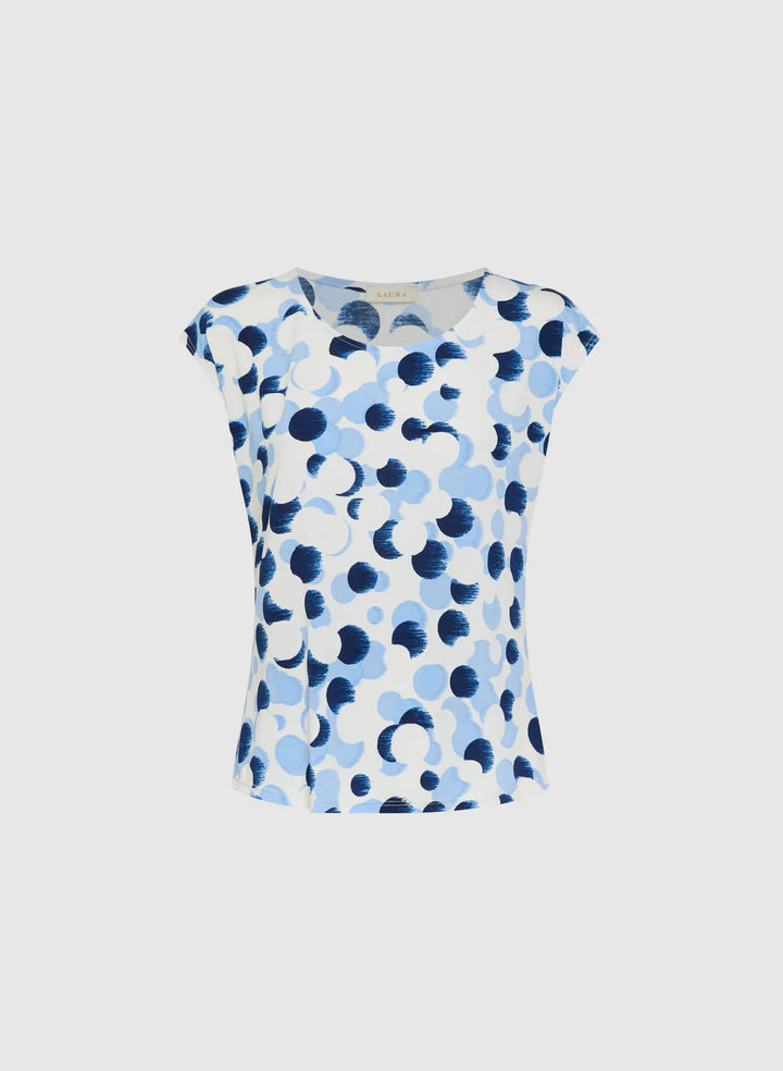 LAURA Abstract Dot Print Top