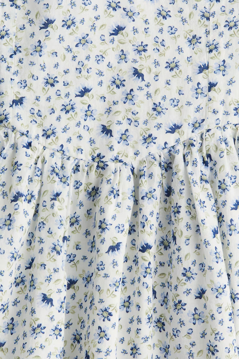 H&M Cotton Dress with Flared Skirt