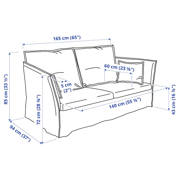IKEA BACKSÄLEN Loveseat, Katorp natural