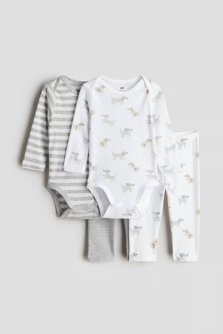 H&M 4-piece Cotton Jersey Set