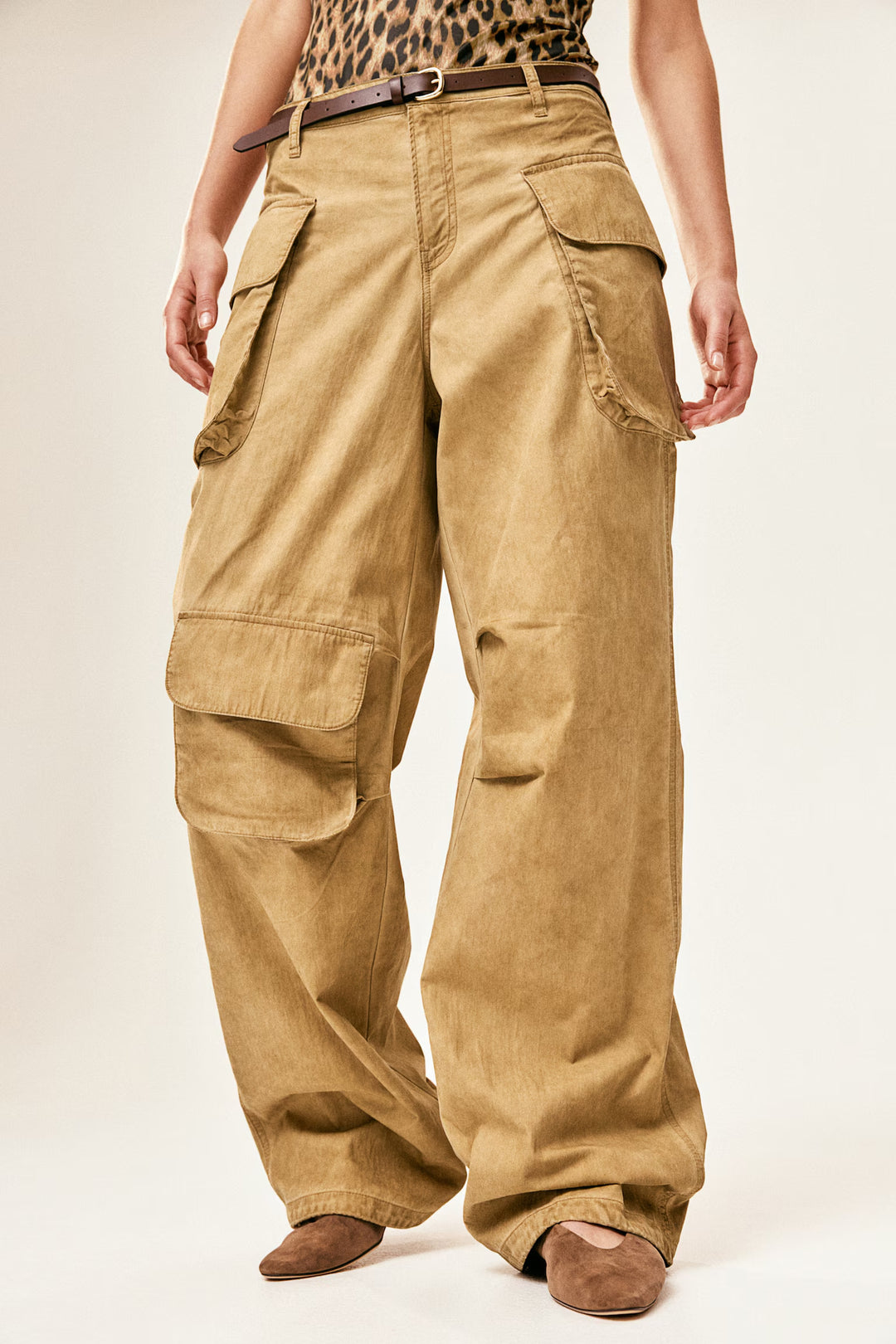 H&M Wide-leg Cargo Pants