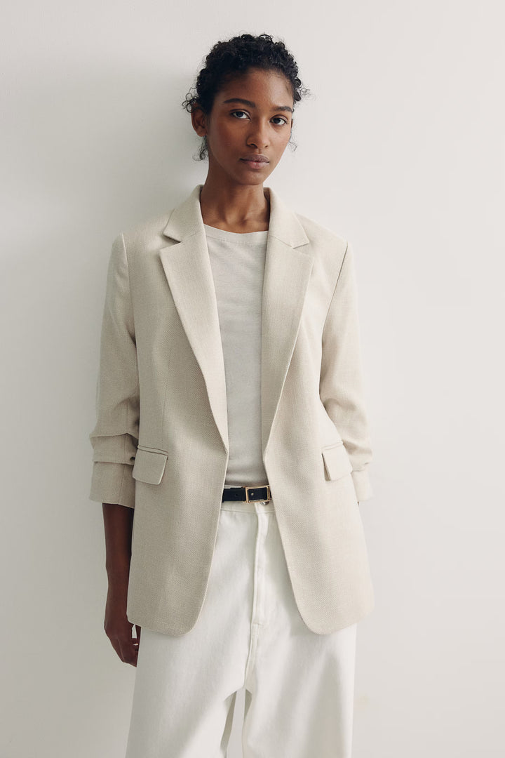 H&M Gathered-sleeve Jacket