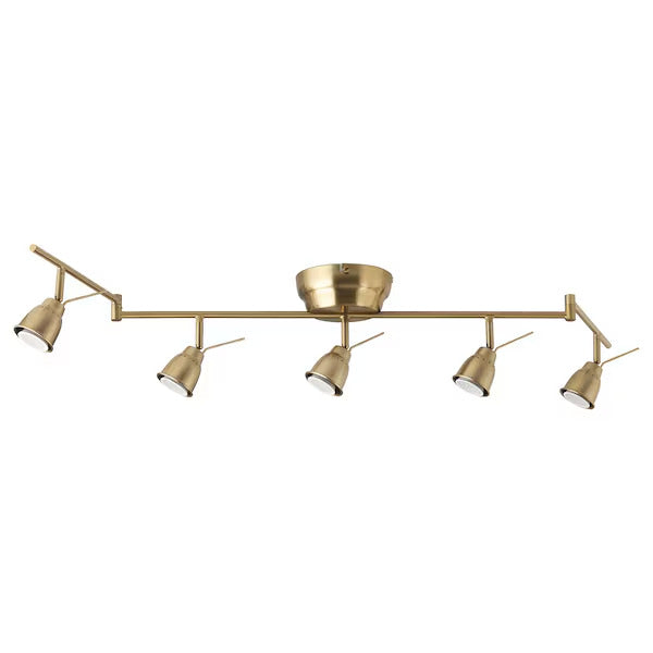IKEA BAROMETER Ceiling track, 5-spots, brass color