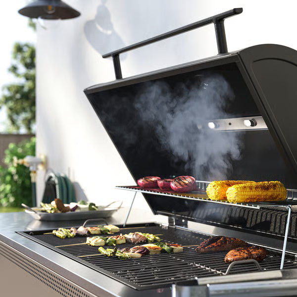 IKEA BÅTSKÄR Charcoal grill, outdoor/dark gray, 47 1/4x23 5/8 "