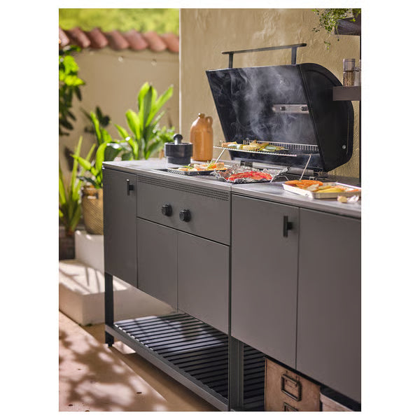 IKEA BÅTSKÄR Charcoal grill, outdoor/dark gray, 47 1/4x23 5/8 "