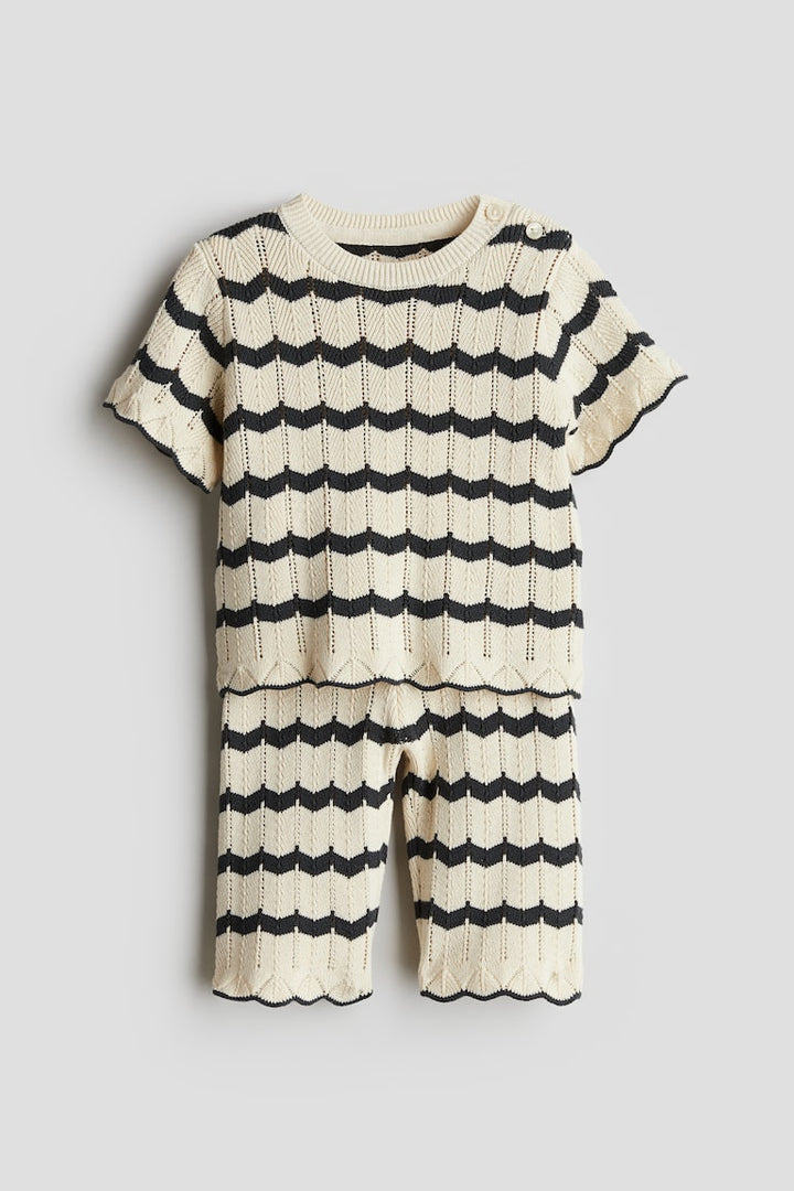 H&M 2-Piece Pointelle-Knit Cotton Set