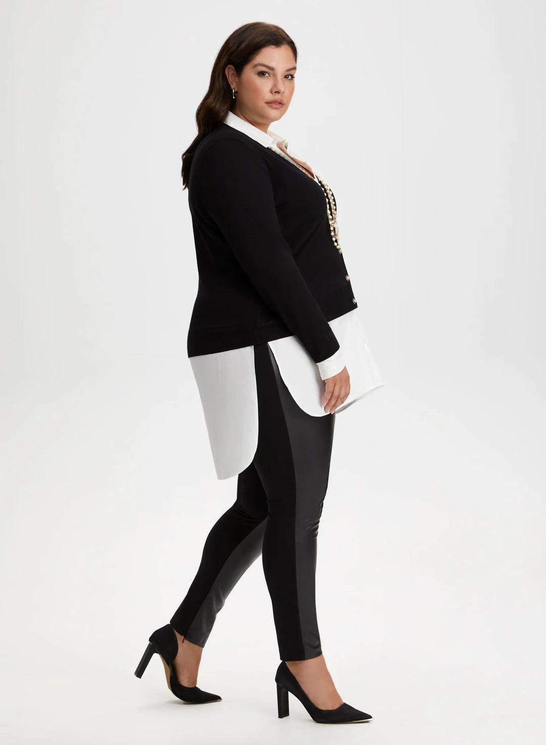 LAURA Vegan Leather Front Leggings