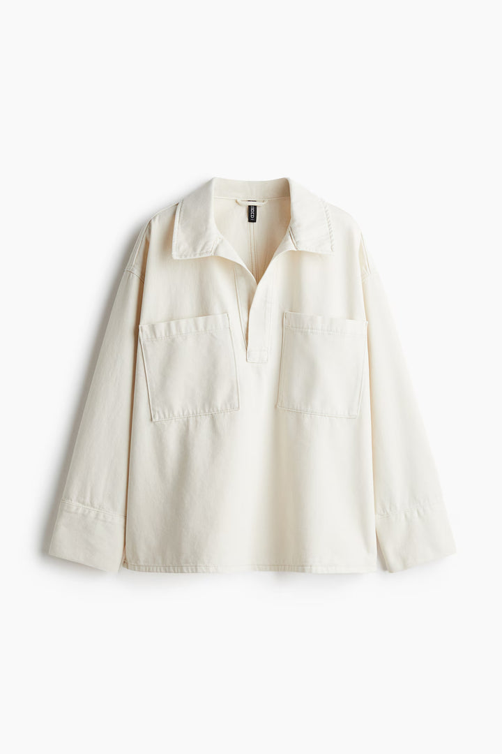 H&M Oversized Pullover Denim Shirt