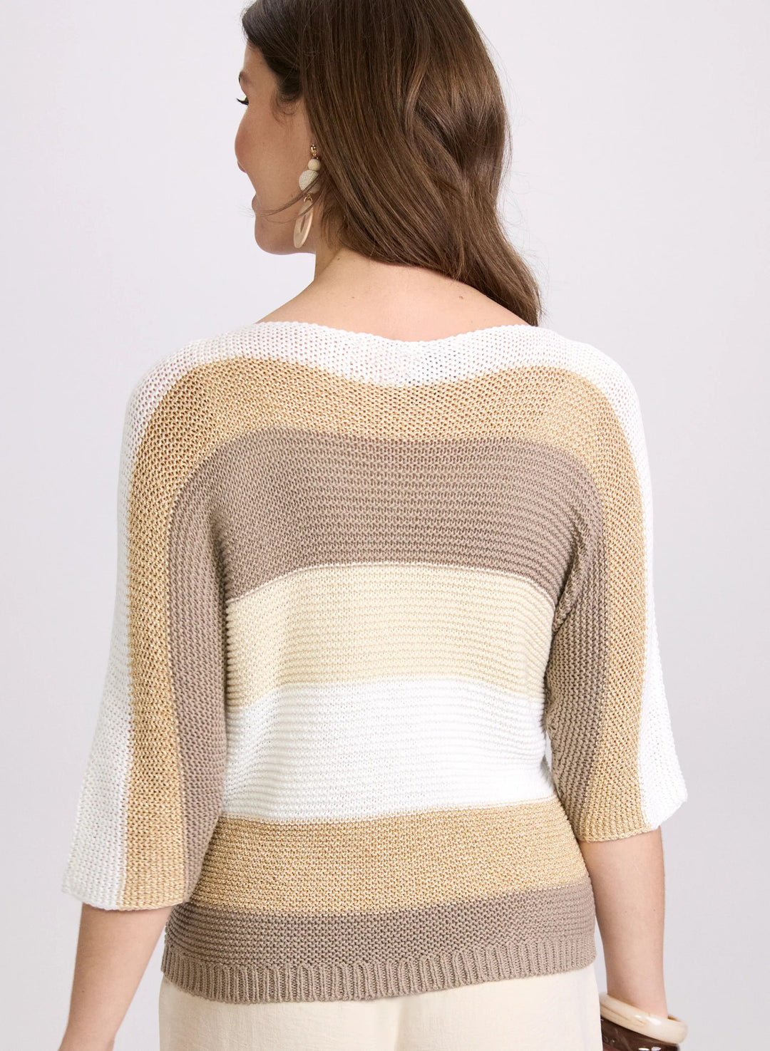 LAURA Striped Knit Pullover