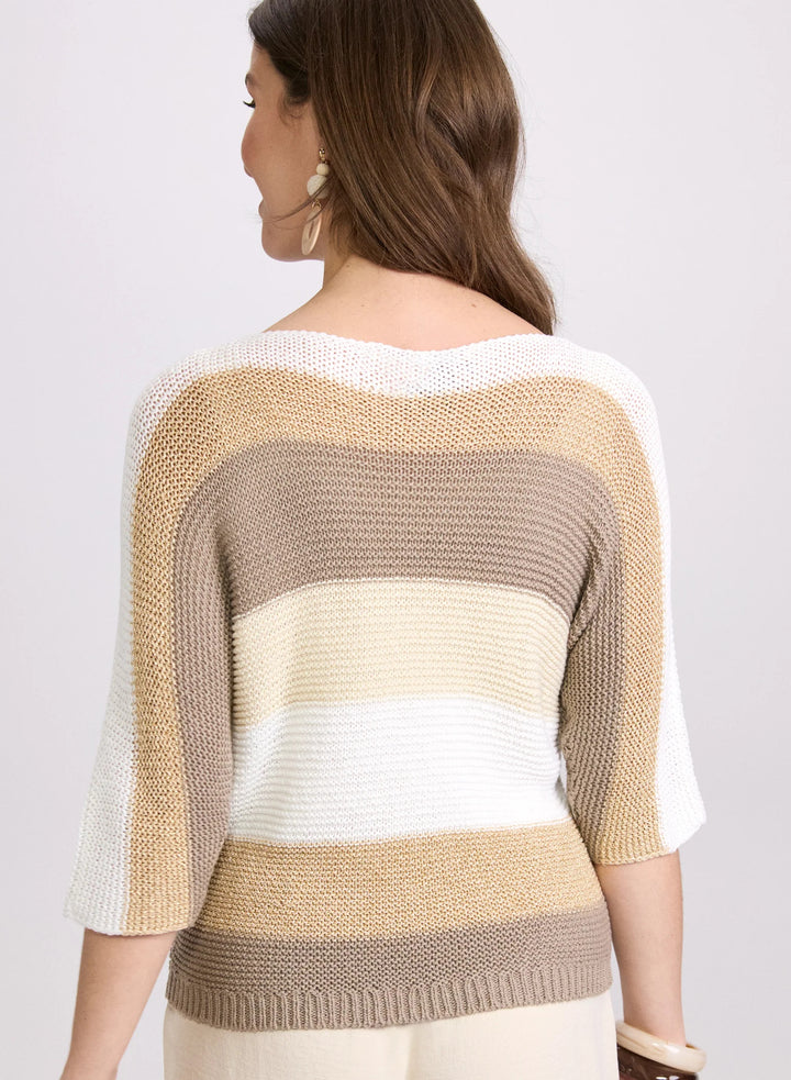 LAURA Striped Knit Pullover
