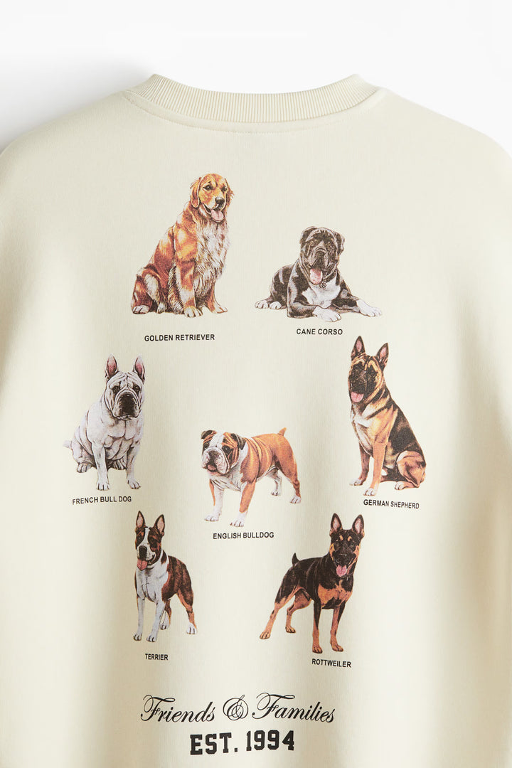 H&M Loose Fit Printed Sweatshirt