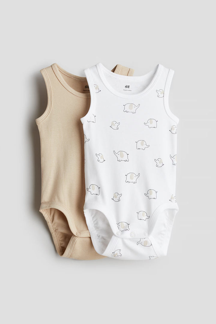 H&M 2-pack Sleeveless Cotton Bodysuits