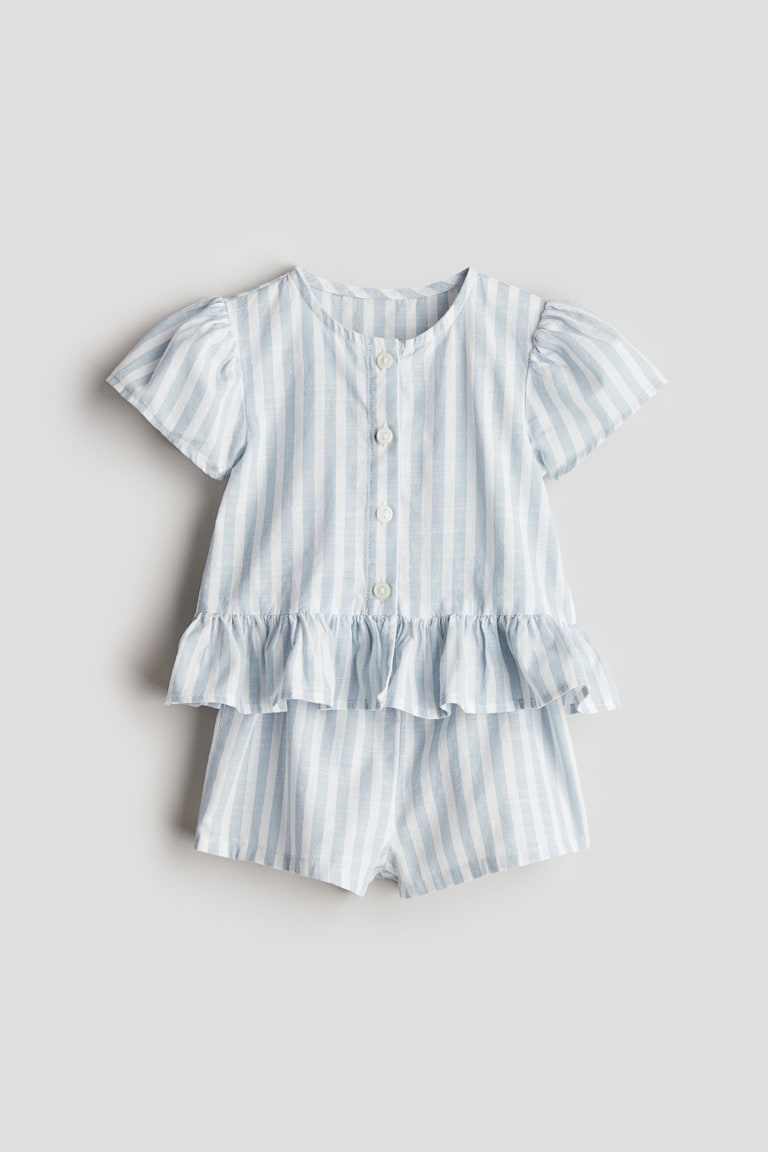 H&M 2-Piece Blouse and Shorts Set