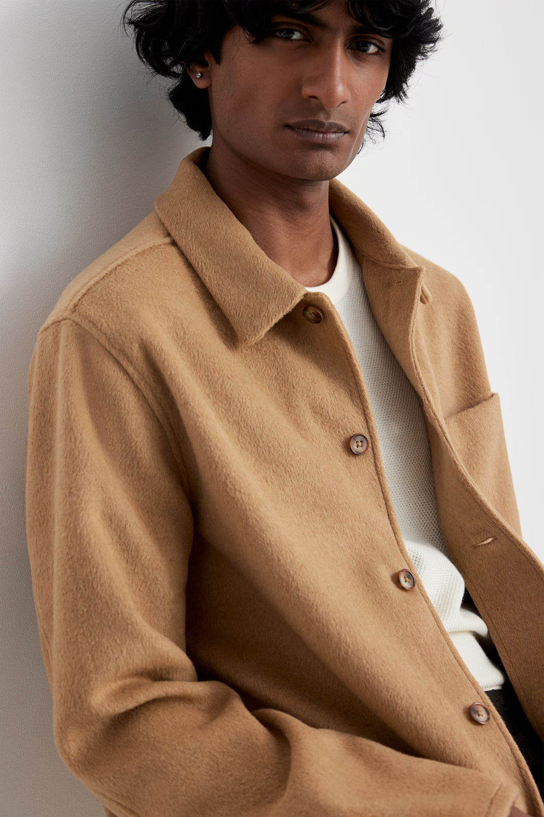 H&M Regular Fit Brushed Overshirt