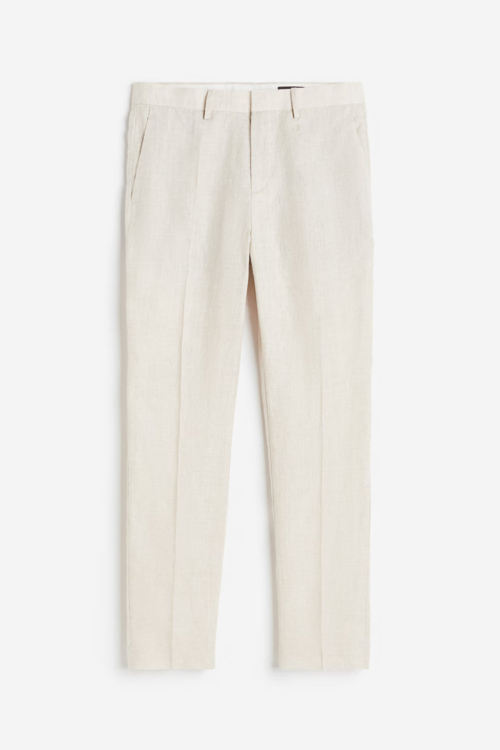 H&M Slim Fit Linen Suit Pants