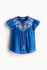 Bright blue/white