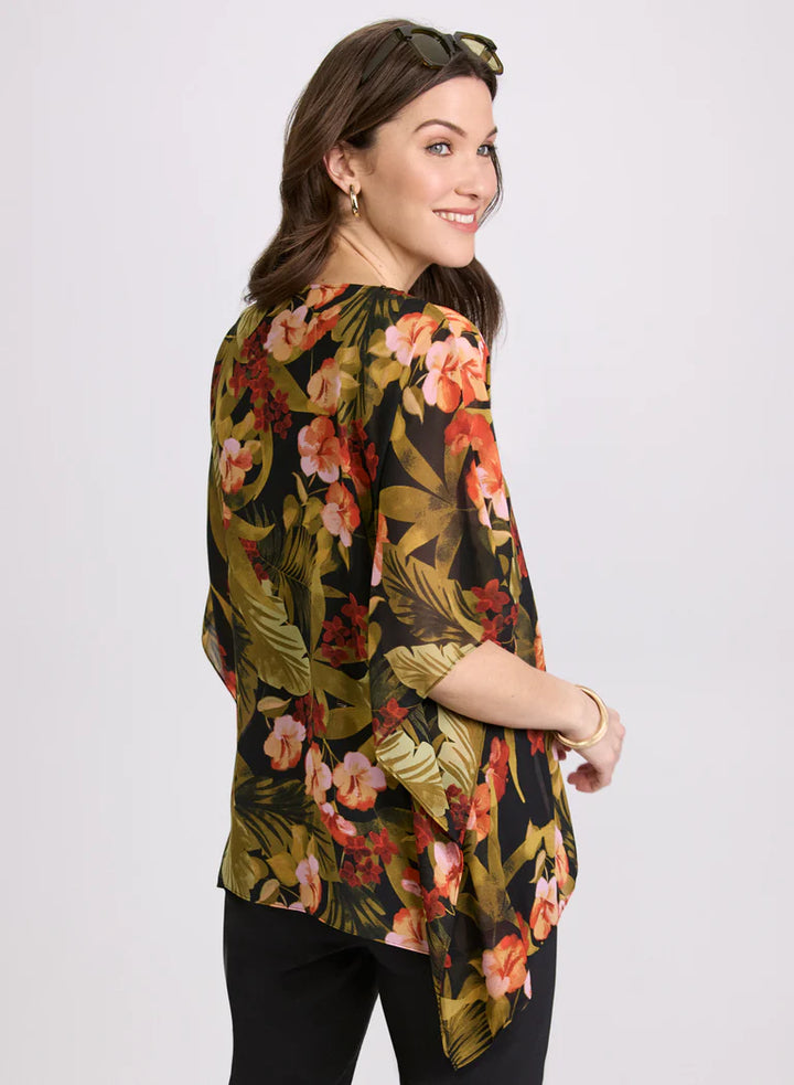 LAURA Tropical Print Blouse