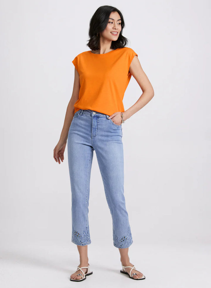 LAURA Metallic Button T-Shirt