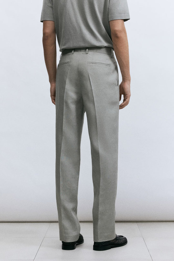 H&M Slim-Fit Linen Suit Pants