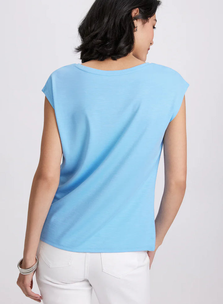 LAURA Metallic Button T-Shirt
