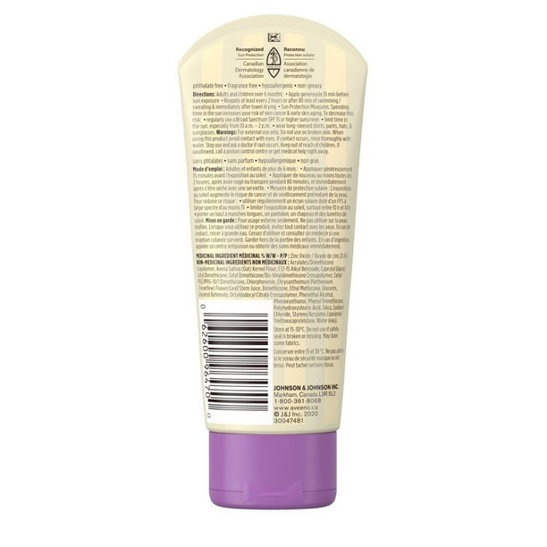 Aveeno Baby Mineral Sunscreen Lotion SPF 50 - 100% Naturally Sourced Zinc Oxide for Sensitive Skin - Water Resistant, 88 mL