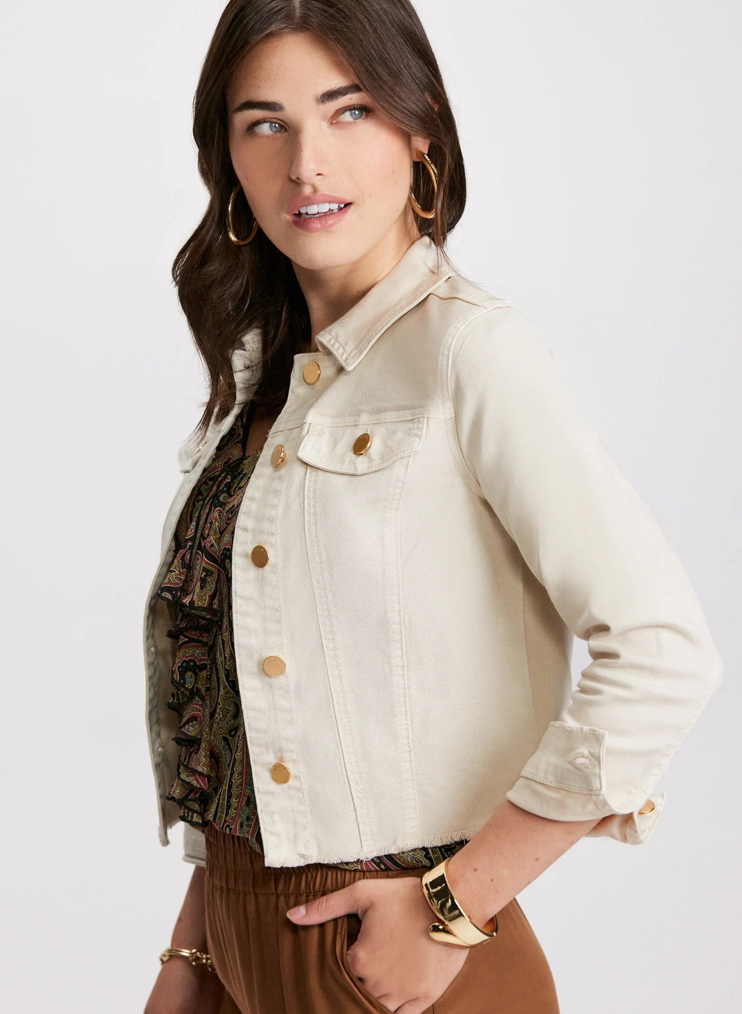LAURA Cropped Denim Jacket