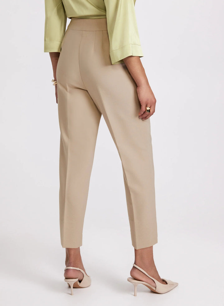 LAURA Pleated Slim-Leg Pants