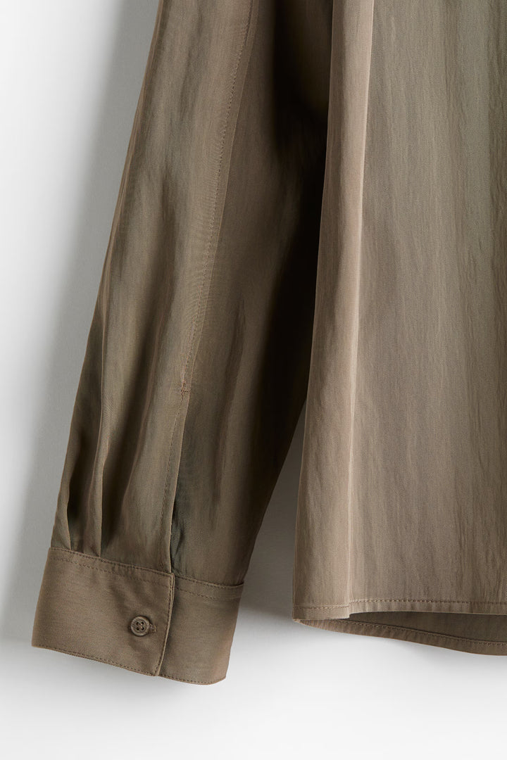 H&M Loose-Fit Satin Shirt